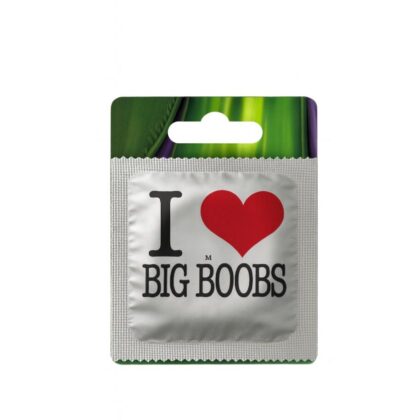 Funny Condoms I Love Boobs-DM027 X 6