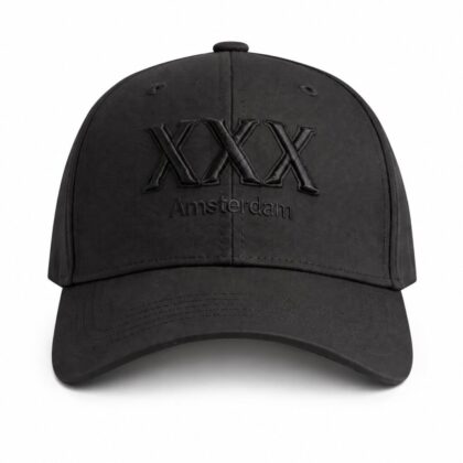 CAP011-Amsterdam Caps xxx Black x 5