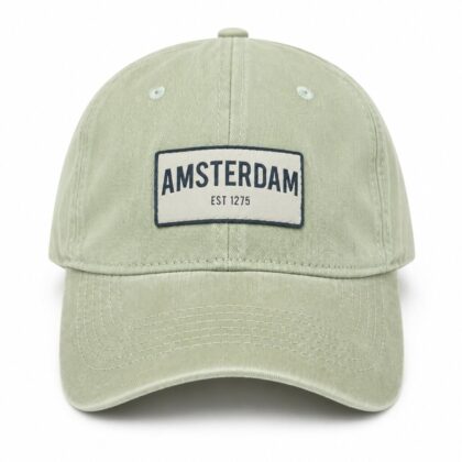 CAP005-Amsterdam Caps Olive Green x 5