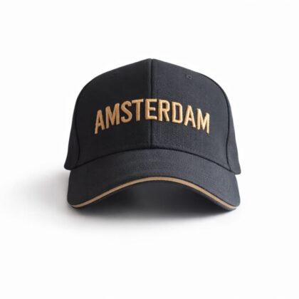 CAP021-Amsterdam Caps Black x 5